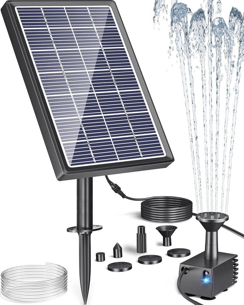 Biling Solar Water Fountain for Bird Bath, 3.5W Solar Water Pump Outdoor with 10ft Cable, 4ft Tubing, Solar Pond Pump for BirdBath, Garden Small Ponds (Need Direct Sunlight) - Image 1